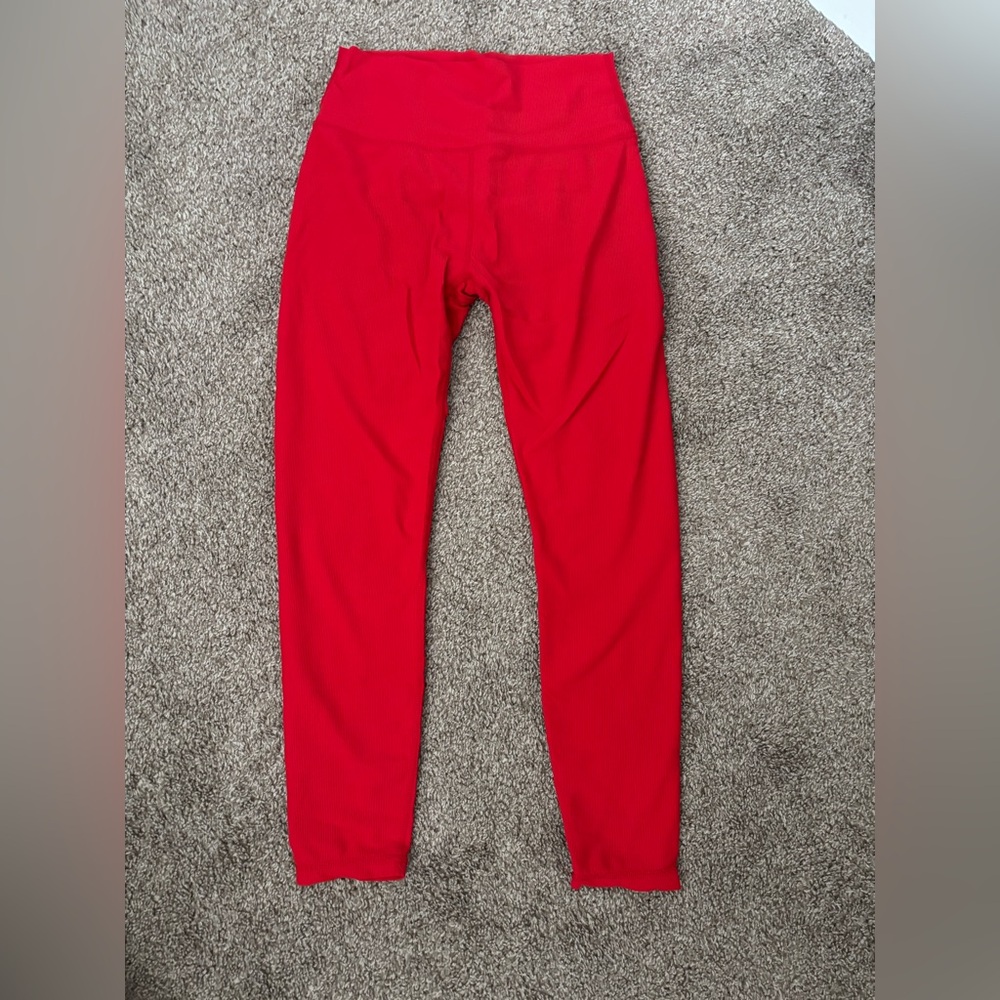 Wilo The Label Red High Waisted Leggings